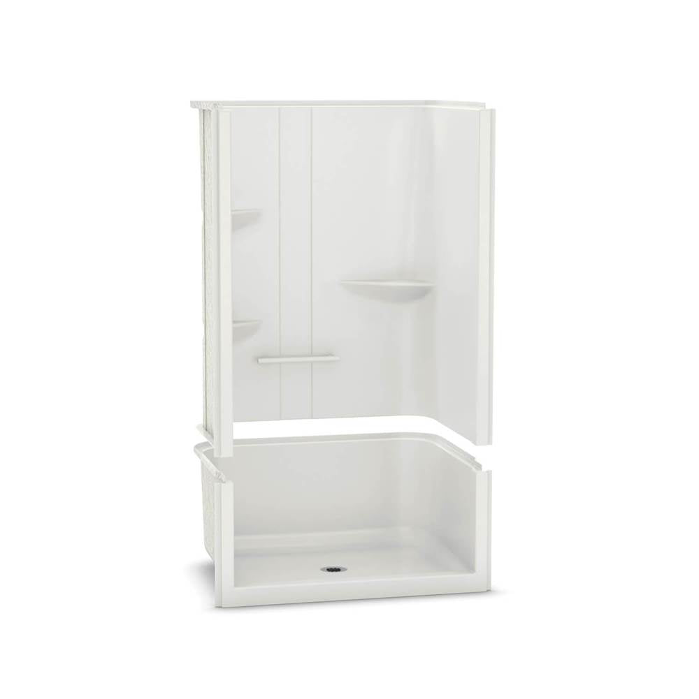 ALLIA SH-4834 Acrylic Alcove Center Drain Two-Piece Shower in White