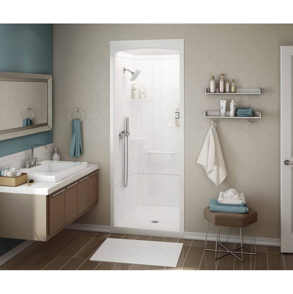 Maax - ALLIA SHR-3636 Acrylic Alcove Center Drain Three-Piece Shower in White - White