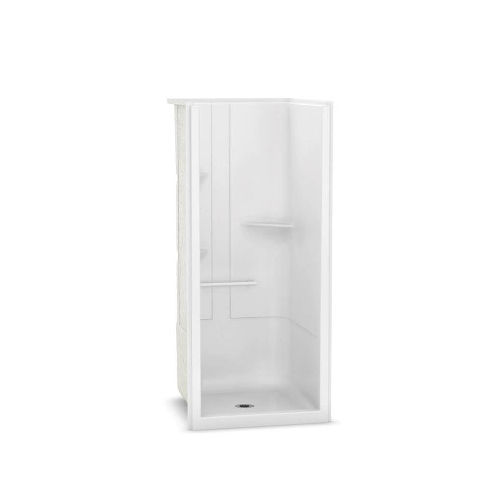 ALLIA SH-3636 Acrylic Alcove Center Drain One-Piece Shower in White