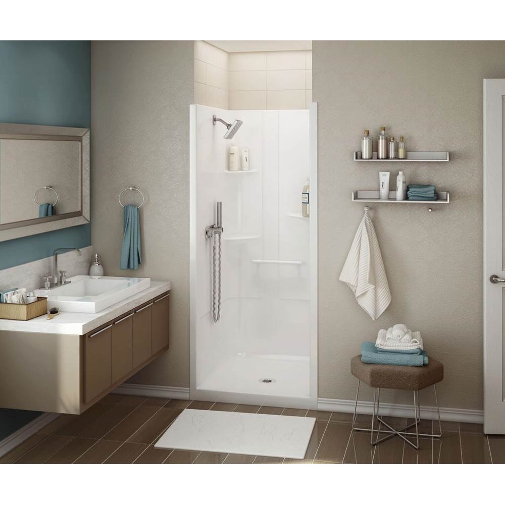 Maax - ALLIA SH-3636 Acrylic Alcove Center Drain One-Piece Shower in White - White