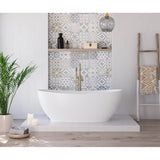 Maax - Valentina 67 x 32 Acrylic Freestanding Center Drain Bathtub in Matte White with Matte White Skirt - Matte White