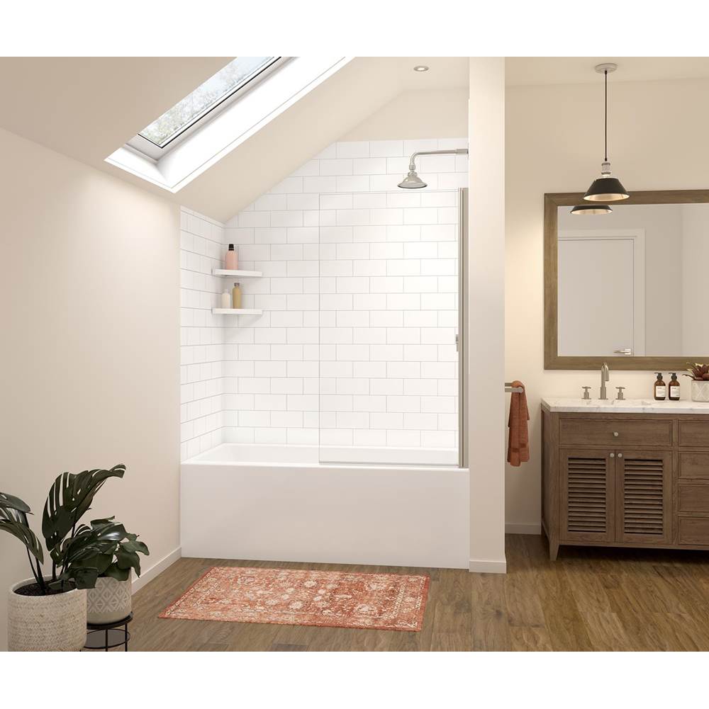 Versaline 60 in. Alcove Wall Kit - Subway in White