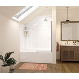 Versaline 60 in. Alcove Wall Kit - Subway in White