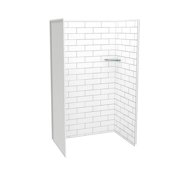 Maax - Utile 4832 Composite Direct-to-Stud Three-Piece Alcove Shower Wall Kit in Metro Tux - Tux