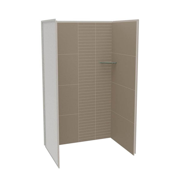 Maax - Utile 4832 Composite Direct-to-Stud Three-Piece Alcove Shower Wall Kit in Erosion Taupe - Taupe