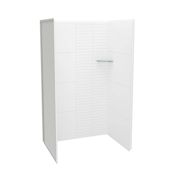 Maax - Utile 4832 Composite Direct-to-Stud Three-Piece Alcove Shower Wall Kit in Erosion Bora White - Bora white