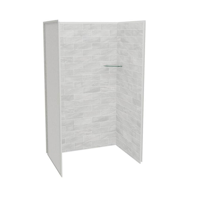 Maax - Utile 4832 Composite Direct-to-Stud Three-Piece Alcove Shower Wall Kit in Organik Permafrost - Permafrost