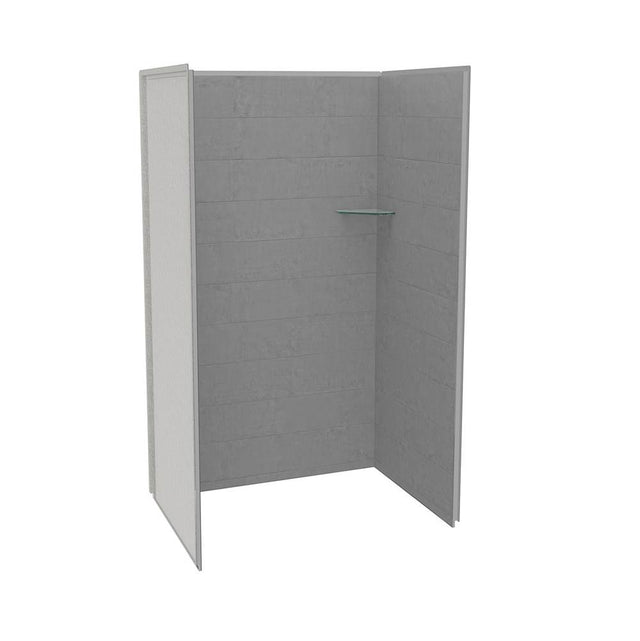 Maax - Utile 4836 Composite Direct-to-Stud Three-Piece Alcove Shower Wall Kit in Factory Sleek Smoke - Smoke