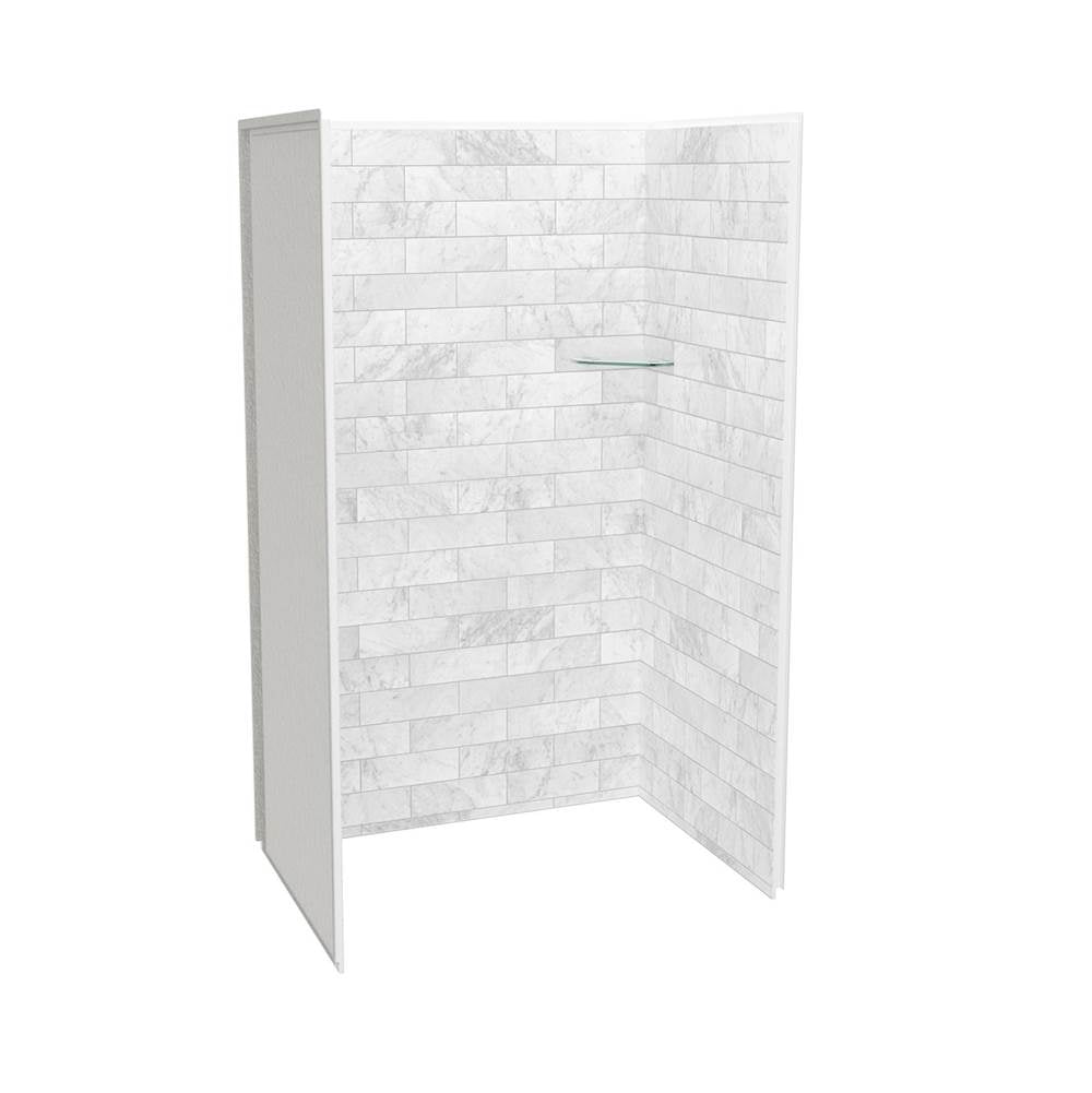 Maax - Utile 4836 Composite Direct-to-Stud Three-Piece Alcove Shower Wall Kit in Marble Carrara - Carrara