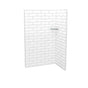 Maax - Utile 4832 Composite Direct-to-Stud Two-Piece Corner Shower Wall Kit in Metro Tux - Tux
