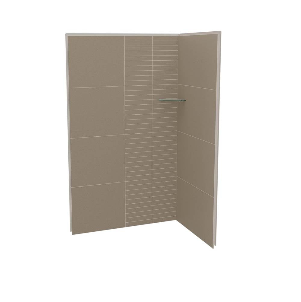 Maax - Utile 4832 Composite Direct-to-Stud Two-Piece Corner Shower Wall Kit in Erosion Taupe - Taupe