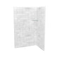 Maax - Utile 4832 Composite Direct-to-Stud Two-Piece Corner Shower Wall Kit in Marble Carrara - Carrara