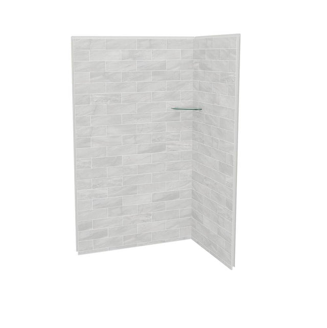 Maax - Utile 4832 Composite Direct-to-Stud Two-Piece Corner Shower Wall Kit in Organik Permafrost - Permafrost
