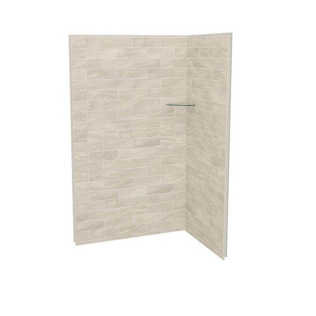 Maax - Utile 4832 Composite Direct-to-Stud Two-Piece Corner Shower Wall Kit in Organik Loam - Loam