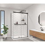 Utile 4836 Composite Direct-to-Stud Two-Piece Corner Shower Wall Kit in Metro Tux