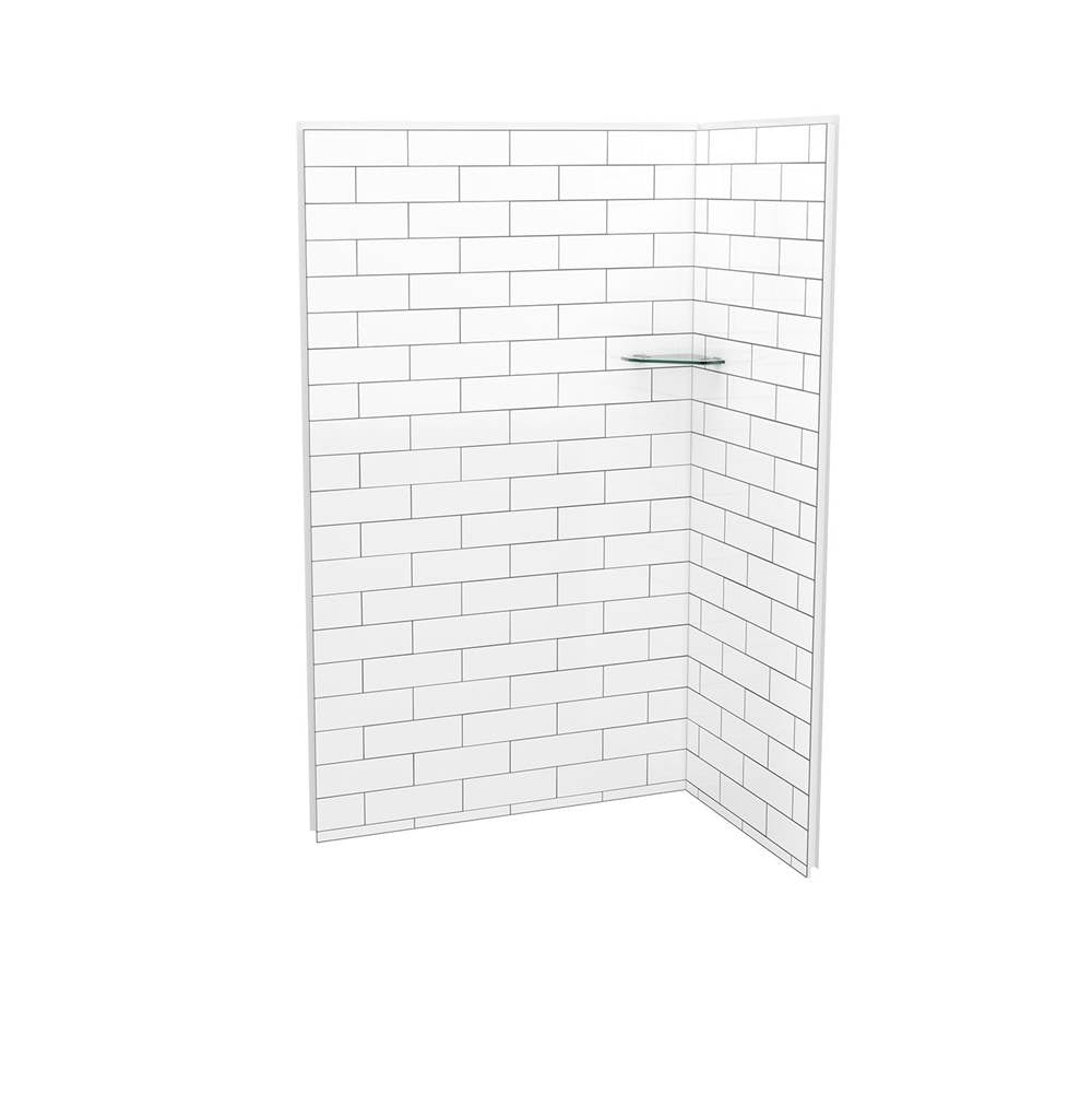 Maax - Utile 4836 Composite Direct-to-Stud Two-Piece Corner Shower Wall Kit in Metro Tux - Tux