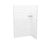 Maax - Utile 4836 Composite Direct-to-Stud Two-Piece Corner Shower Wall Kit in Metro Tux - Tux