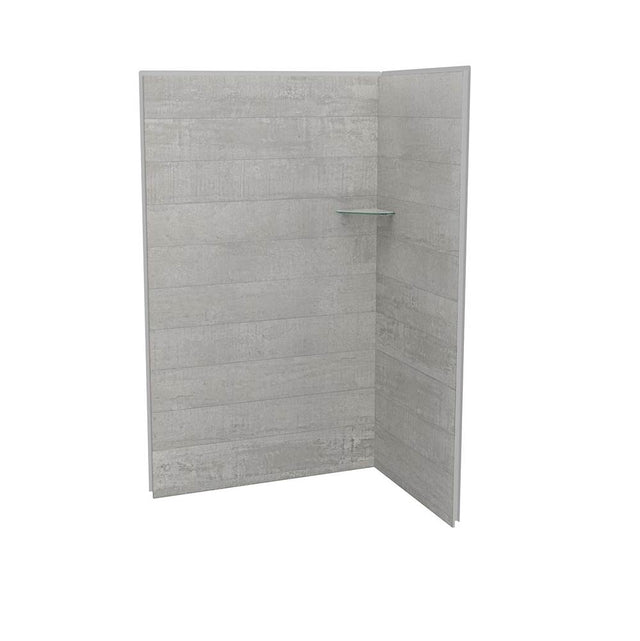 Maax - Utile 4836 Composite Direct-to-Stud Two-Piece Corner Shower Wall Kit in Factory Rough Vapor - Vapor