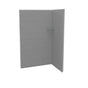 Maax - Utile 4836 Composite Direct-to-Stud Two-Piece Corner Shower Wall Kit in Factory Sleek Smoke - Smoke