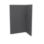 Maax - Utile 4836 Composite Direct-to-Stud Two-Piece Corner Shower Wall Kit in Erosion Charcoal - Charcoal