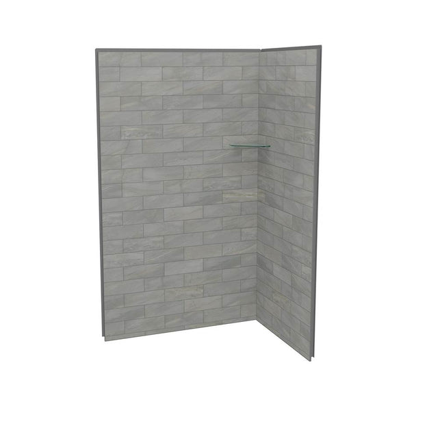 Maax - Utile 4836 Composite Direct-to-Stud Two-Piece Corner Shower Wall Kit in Organik Clay - Clay
