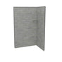 Maax - Utile 4836 Composite Direct-to-Stud Two-Piece Corner Shower Wall Kit in Organik Clay - Clay