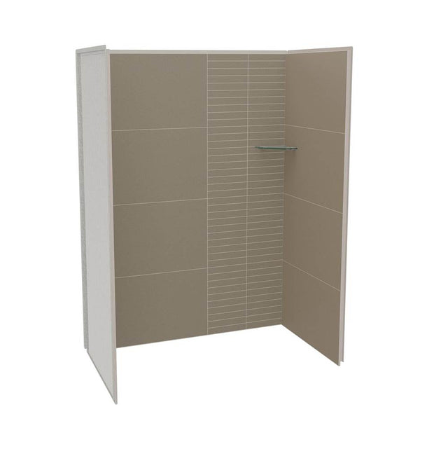 Maax - Utile 6032 Composite Direct-to-Stud Three-Piece Alcove Shower Wall Kit in Erosion Taupe - Taupe