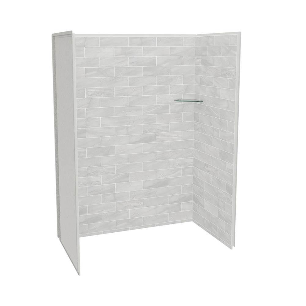 Maax - Utile 6032 Composite Direct-to-Stud Three-Piece Alcove Shower Wall Kit in Organik Permafrost - Permafrost