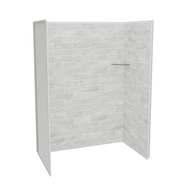 Maax - Utile 6032 Composite Direct-to-Stud Three-Piece Alcove Shower Wall Kit in Organik Permafrost - Permafrost