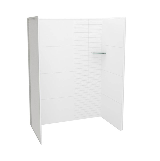 Maax - Utile 6036 Composite Direct-to-Stud Three-Piece Alcove Shower Wall Kit in Erosion Bora White - Bora white