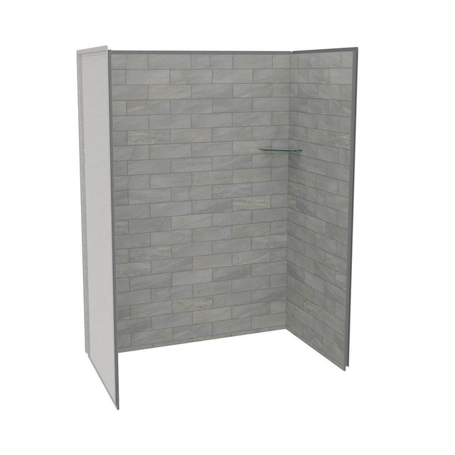 Maax - Utile 6036 Composite Direct-to-Stud Three-Piece Alcove Shower Wall Kit in Organik Clay - Clay