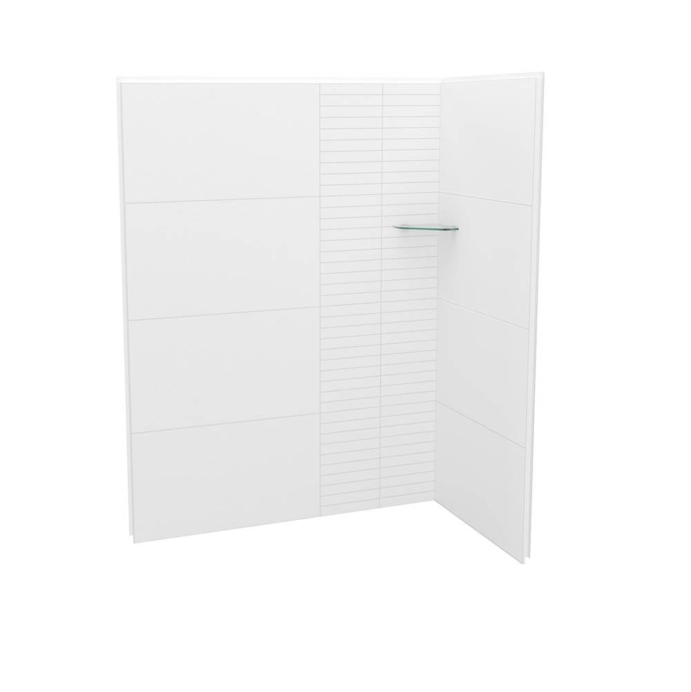 Maax - Utile 6032 Composite Direct-to-Stud Two-Piece Corner Shower Wall Kit in Erosion Bora White - Bora white