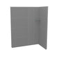 Maax - Utile 6032 Composite Direct-to-Stud Two-Piece Corner Shower Wall Kit in Erosion Pebble Grey - Pebble grey
