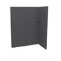 Maax - Utile 6032 Composite Direct-to-Stud Two-Piece Corner Shower Wall Kit in Erosion Charcoal - Charcoal