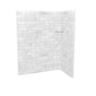 Maax - Utile 6032 Composite Direct-to-Stud Two-Piece Corner Shower Wall Kit in Marble Carrara - Carrara