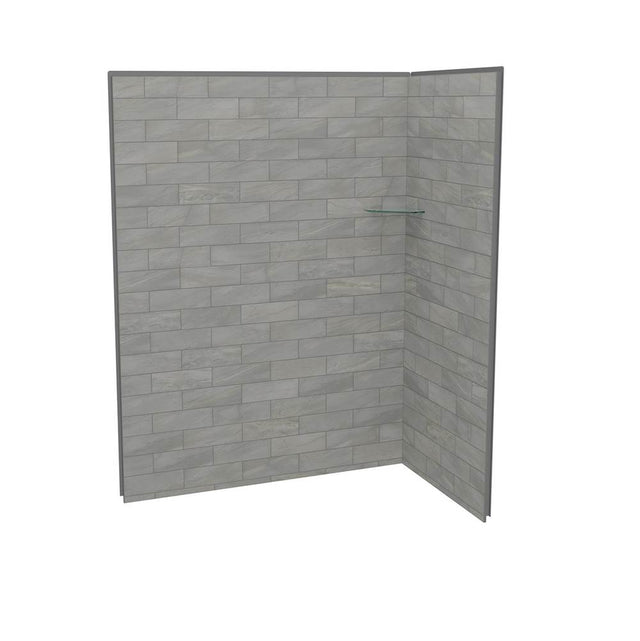 Maax - Utile 6032 Composite Direct-to-Stud Two-Piece Corner Shower Wall Kit in Organik Clay - Clay