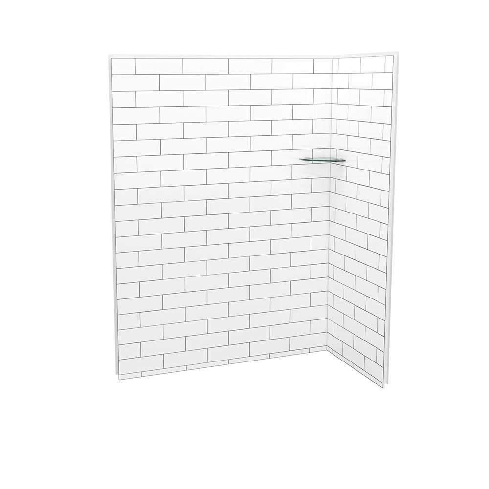 Maax - Utile 6036 Composite Direct-to-Stud Two-Piece Corner Shower Wall Kit in Metro Tux - Tux