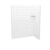 Maax - Utile 6036 Composite Direct-to-Stud Two-Piece Corner Shower Wall Kit in Metro Tux - Tux
