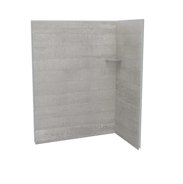 Maax - Utile 6036 Composite Direct-to-Stud Two-Piece Corner Shower Wall Kit in Factory Rough Vapor - Vapor