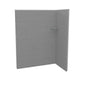 Maax - Utile 6036 Composite Direct-to-Stud Two-Piece Corner Shower Wall Kit in Factory Sleek Smoke - Smoke
