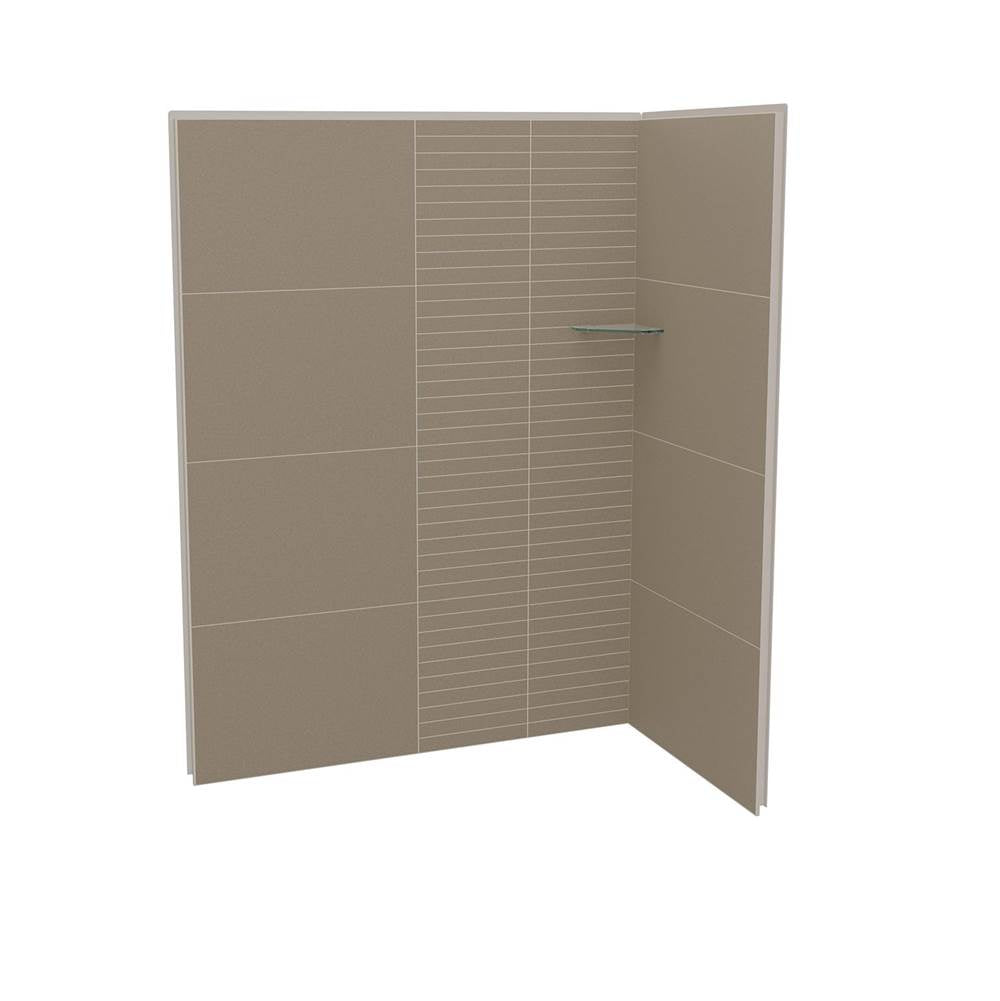 Maax - Utile 6036 Composite Direct-to-Stud Two-Piece Corner Shower Wall Kit in Erosion Taupe - Taupe