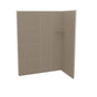 Maax - Utile 6036 Composite Direct-to-Stud Two-Piece Corner Shower Wall Kit in Erosion Taupe - Taupe