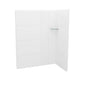 Maax - Utile 6036 Composite Direct-to-Stud Two-Piece Corner Shower Wall Kit in Erosion Bora White - Bora white