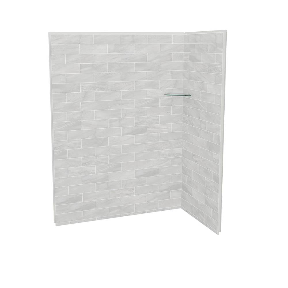 Maax - Utile 6036 Composite Direct-to-Stud Two-Piece Corner Shower Wall Kit in Organik Permafrost - Permafrost