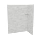 Maax - Utile 6036 Composite Direct-to-Stud Two-Piece Corner Shower Wall Kit in Organik Permafrost - Permafrost