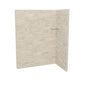 Maax - Utile 6036 Composite Direct-to-Stud Two-Piece Corner Shower Wall Kit in Organik Loam - Loam