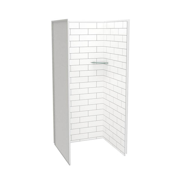 Maax - Utile 3636 Composite Direct-to-Stud Three-Piece Alcove Shower Wall Kit in Metro Tux - Tux