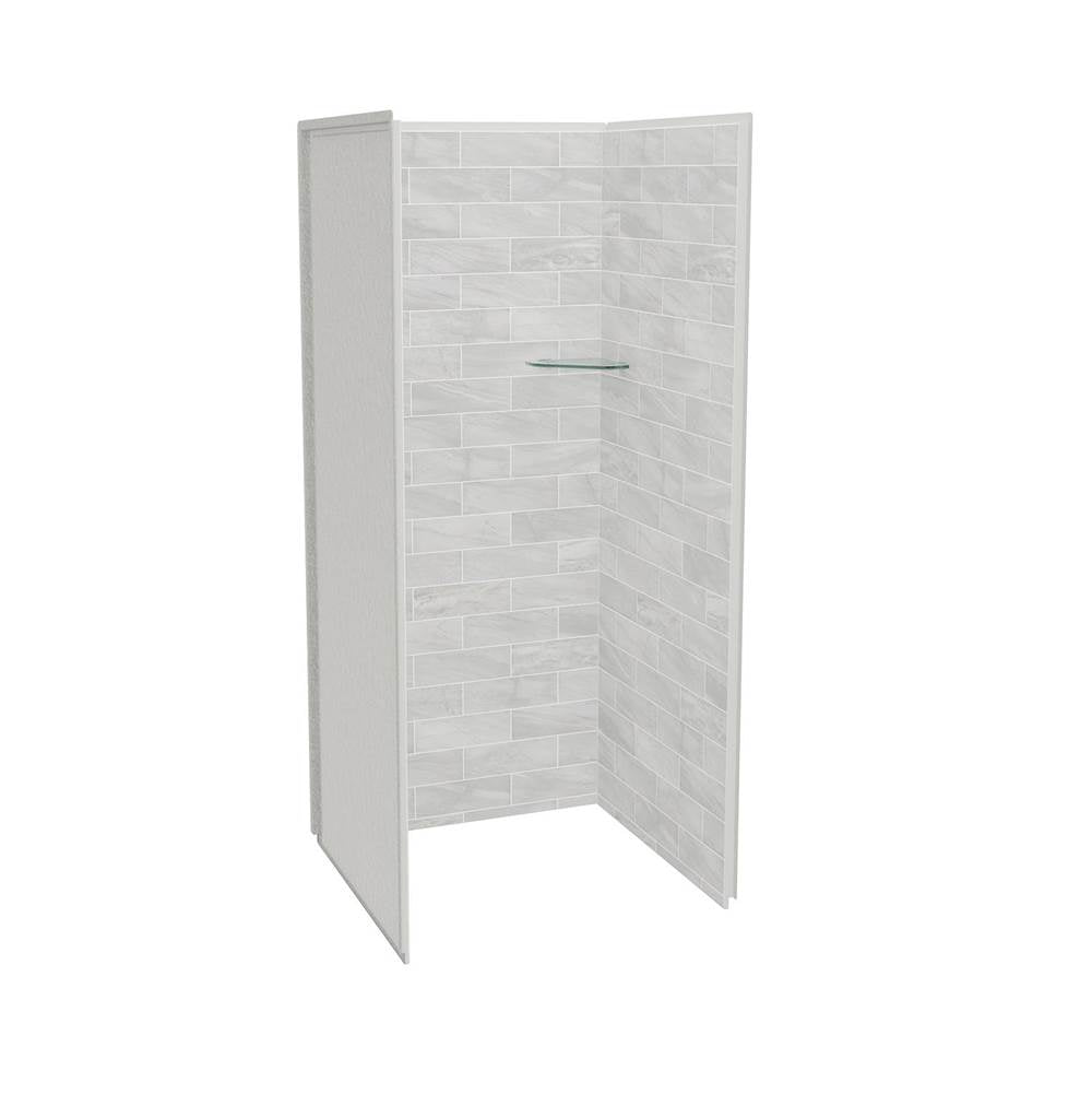 Maax - Utile 3636 Composite Direct-to-Stud Three-Piece Alcove Shower Wall Kit in Organik Permafrost - Permafrost