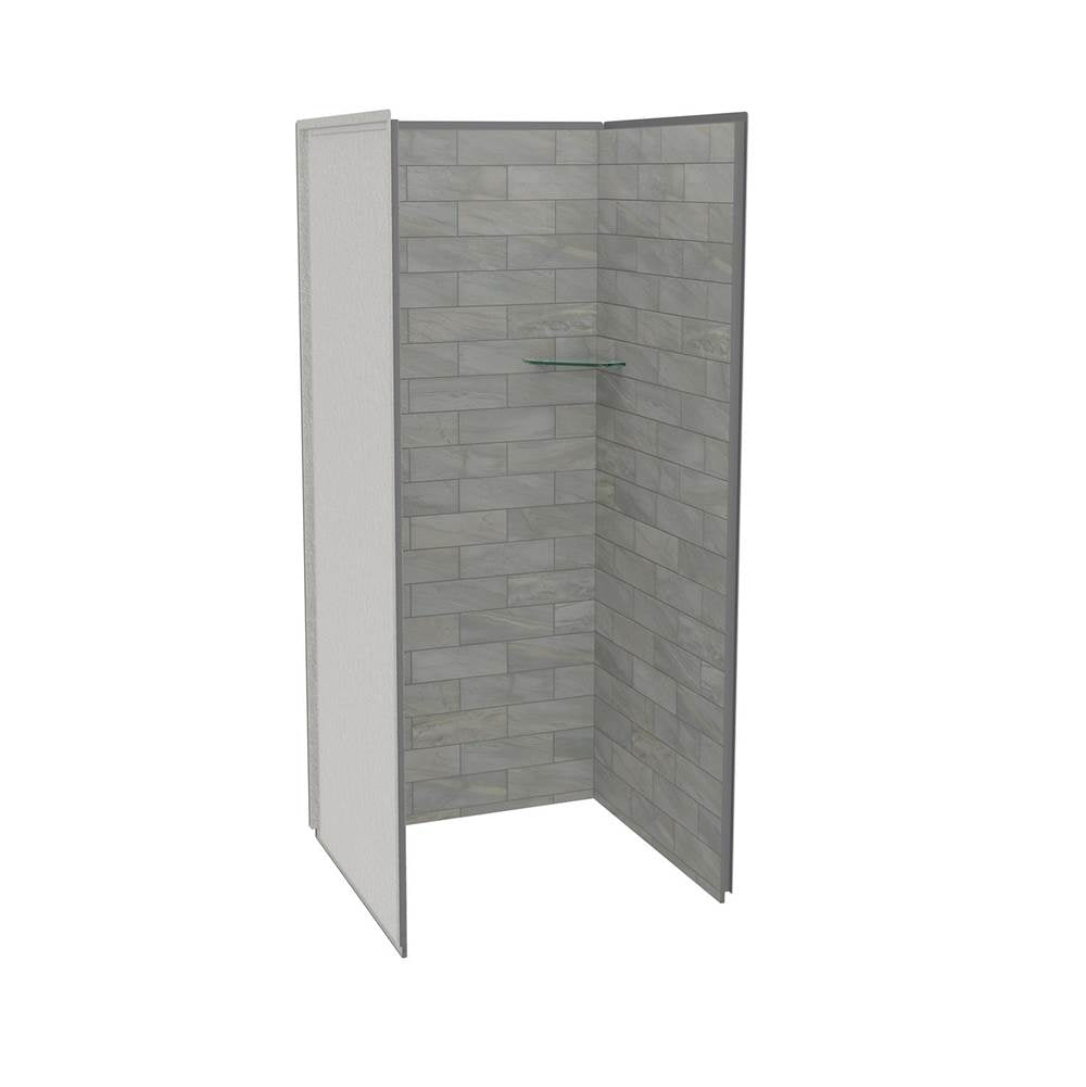 Maax - Utile 3636 Composite Direct-to-Stud Three-Piece Alcove Shower Wall Kit in Organik Clay - Clay