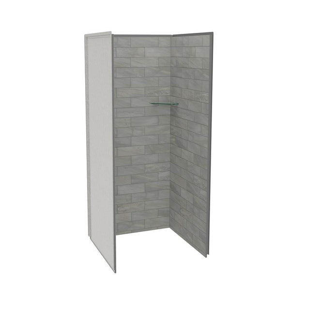 Maax - Utile 3636 Composite Direct-to-Stud Three-Piece Alcove Shower Wall Kit in Organik Clay - Clay